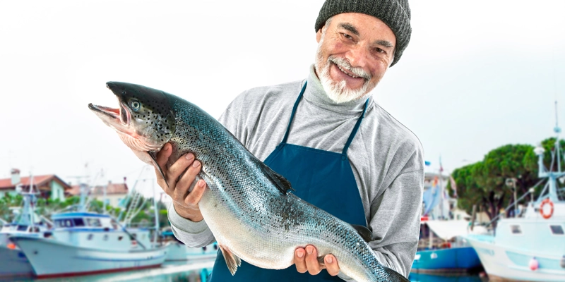 Tasmania - Fresh salmon and produce